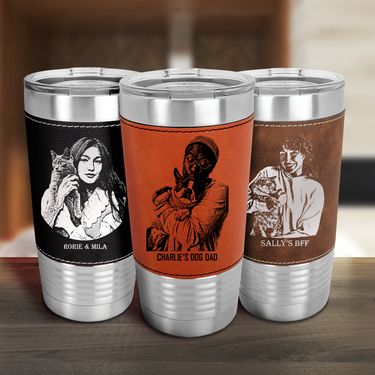 dog dad photo tumblers